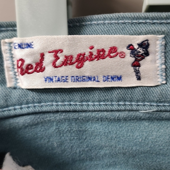 Red Engine Teal Cayenne Denim Jeans Sz 27 - Picture 4 of 6